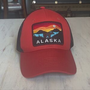 Alaska Red and Black Mesh Cap